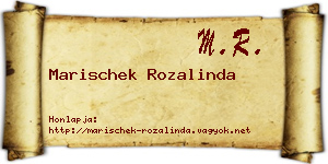 Marischek Rozalinda névjegykártya